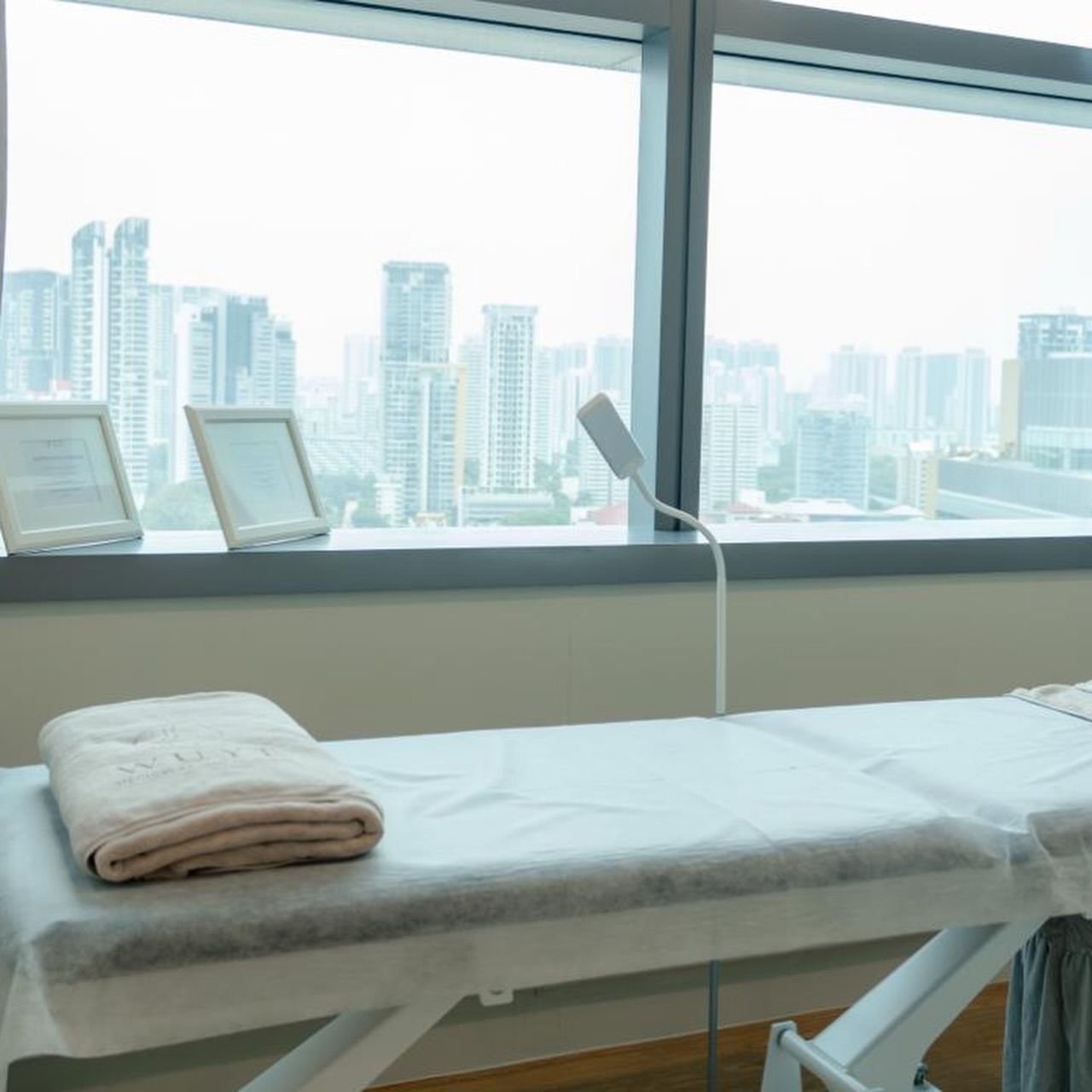 Treatment room with skyline views over Novena